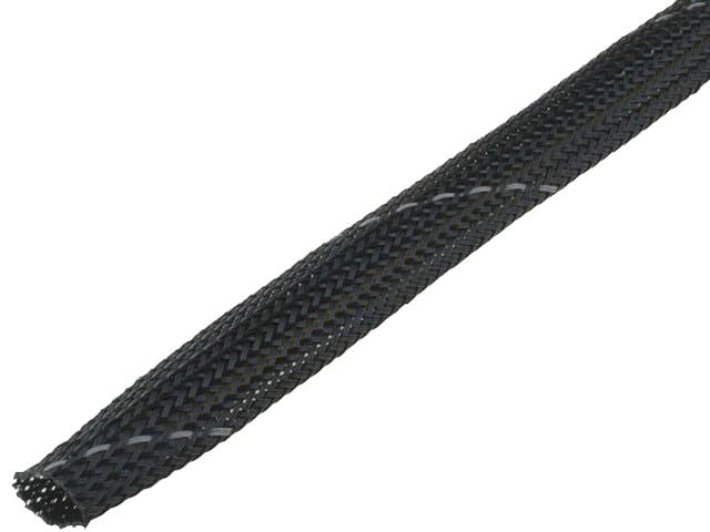 Snake skin zaščita za kable - opletena zaščita - črna z vzorcem (12 mm)
